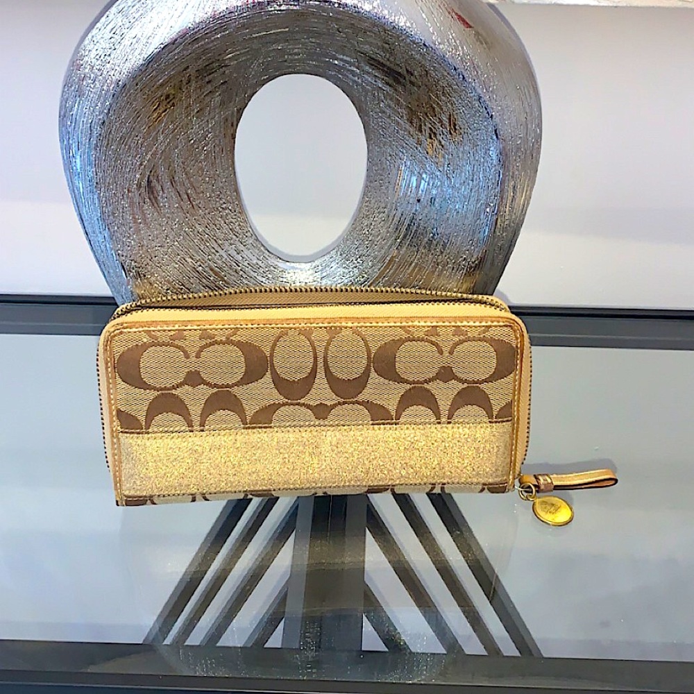 Sparkle Brown Coach Wallet